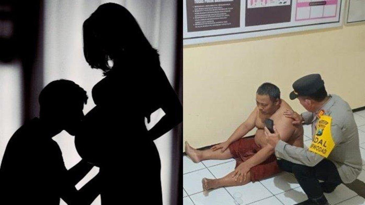 (kiri) ilustrasi suami dan istri hamil. (kiri) Satir mertua. M Sueb Wibisono (31) warga Dusun Blimbing, Desa Parerejo, Purwodadi, Pasuruan, Jawa Timur terisak pilu mengetahui istrinya hamil 7 bulan tewas dibunuh ayahnya