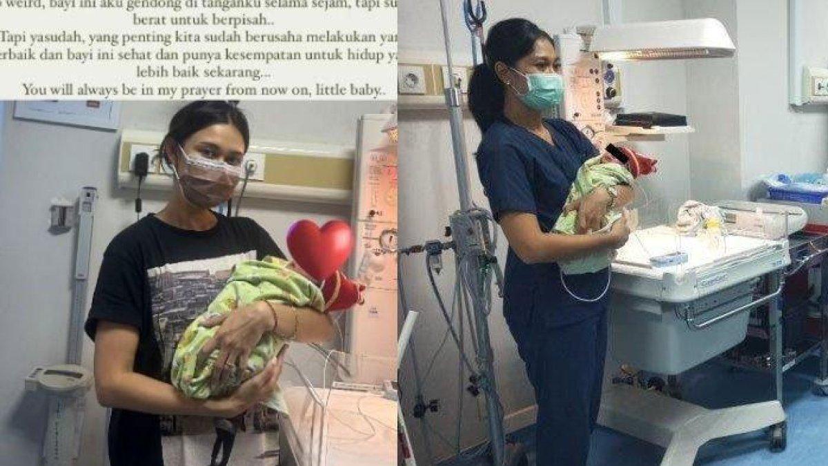 kolase foto bayi yang ditemukan Nana Mirdad di semak-semak dekat rumah. Kini kasusnya berbuntut panjang.