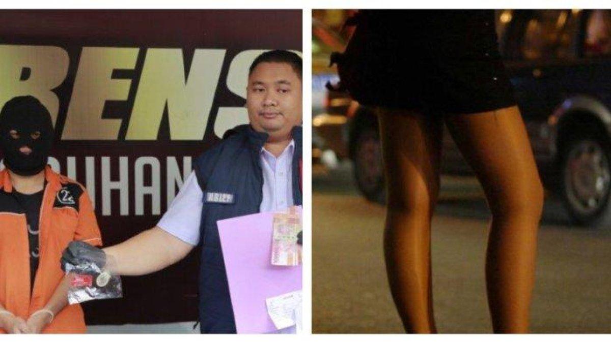 Kolase Foto Pria asal Bekasi jual pacar dan ilustrasi prostitusi. Pria asal Bekasi berinisial PH (19) jauh-jauh ke Jawa Timur demi menjual sang pacar, UAN (19) ke pria hidung belang.