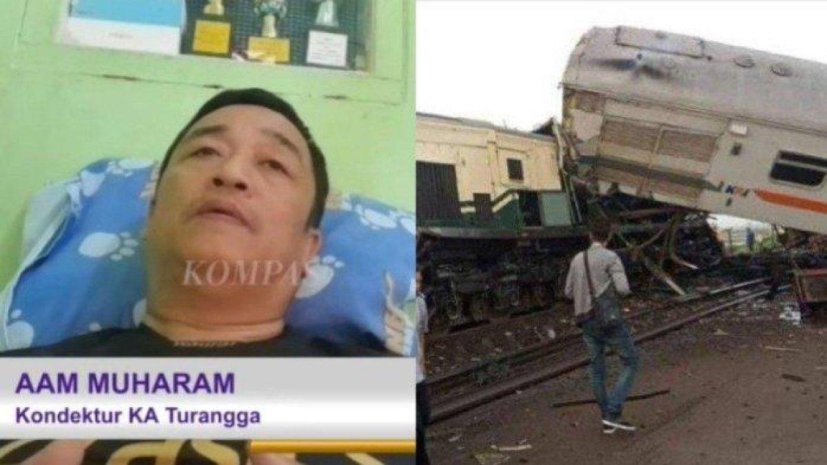 Inilah kondisi terkini kondektur KA Turangga setelah mengalami tabrakan dengan KA Baraya di Cicalengka, Bandung, Jawa Barat pada Jumat (5/1/2024).