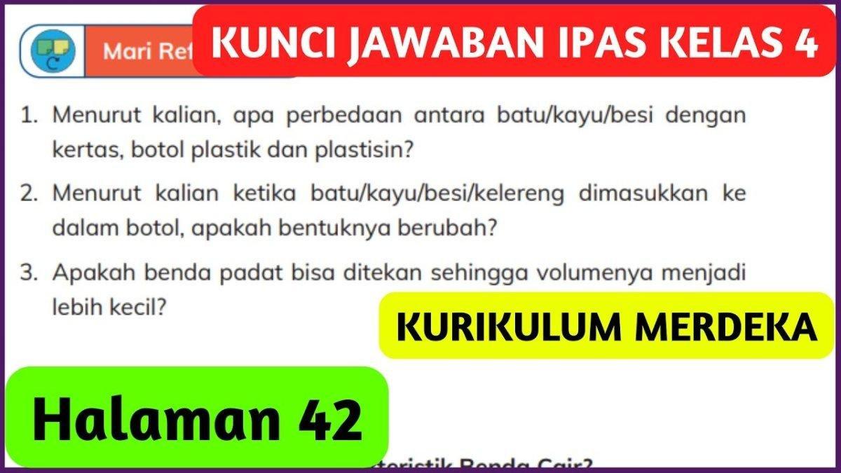 kunci jawaban IPAS kelas 4 SD Kurikulum Merdeka
