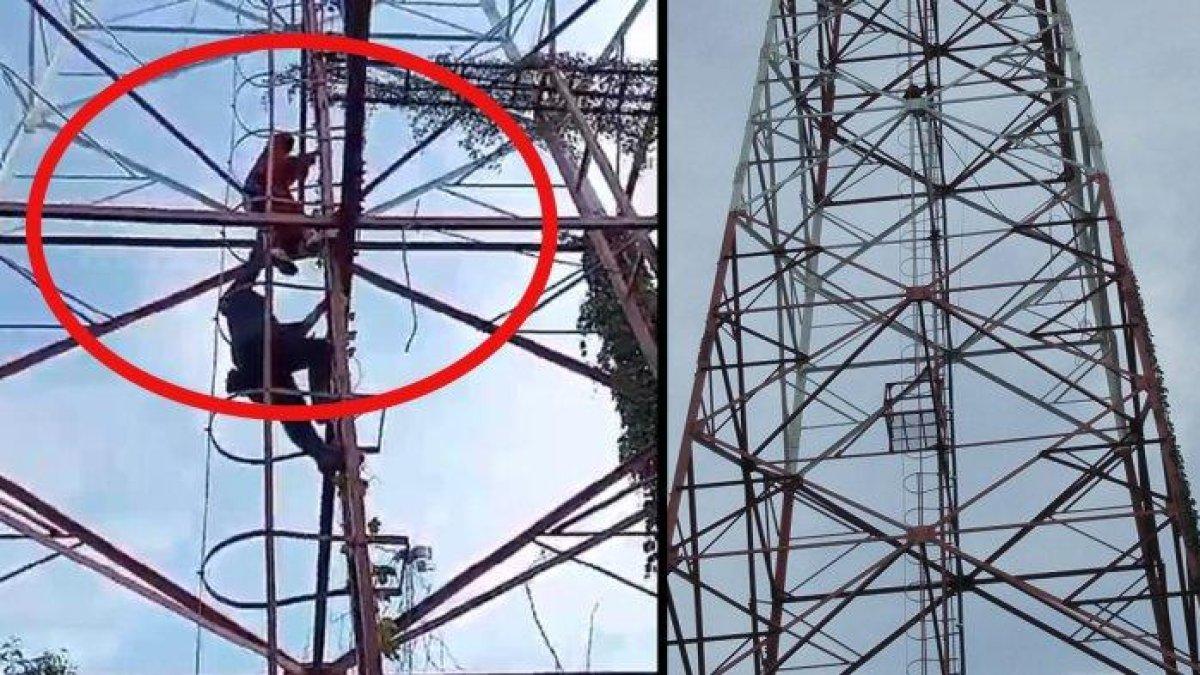 Seorang mahasiswi berinisial S melakukan aksi nekat dengan memanjat tower setinggi 100 meter di kampus Universitas Islam Sultan Agung (Unisula) Semarang.