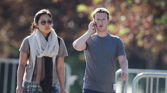 Mark Zuckerberg dan istrinya, Priscilla Chan