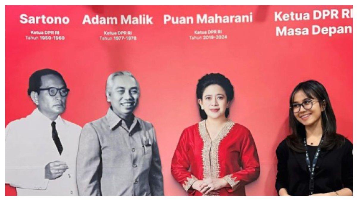 Potret Mayang saat Magang di Kantor DPR-MPR