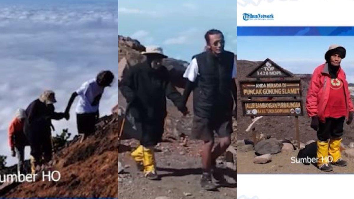 Mbah Yuni naik Gunung Slamet di usia 70 tahun
