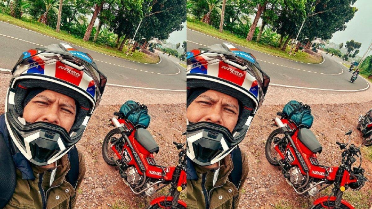 Momen Ariel NOAH macet-macetan naik motor saat arus balik mudik Lebaran 2023 viral di media sosial