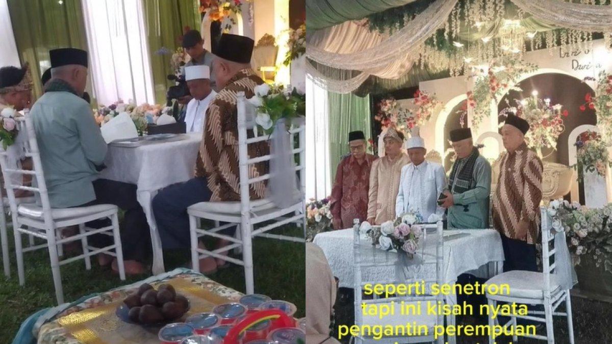 Momen Dwi mengucap akad nikah
