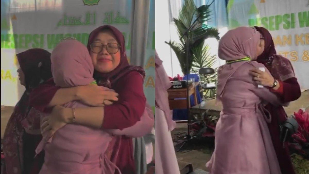Momen haru wisuda Pebriyanti di sekolah