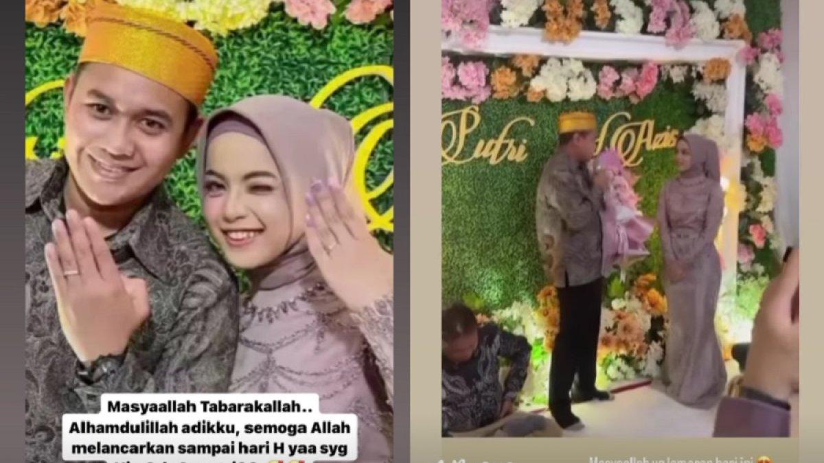 Momen lamaran Putri Isnari dan Abdul Azis