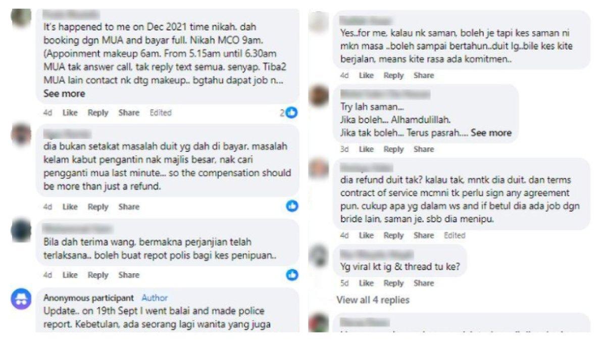 Calon pengantin asal Malaysia geram karena MUA membatalkan beberapa jam sebelum acara dimulai