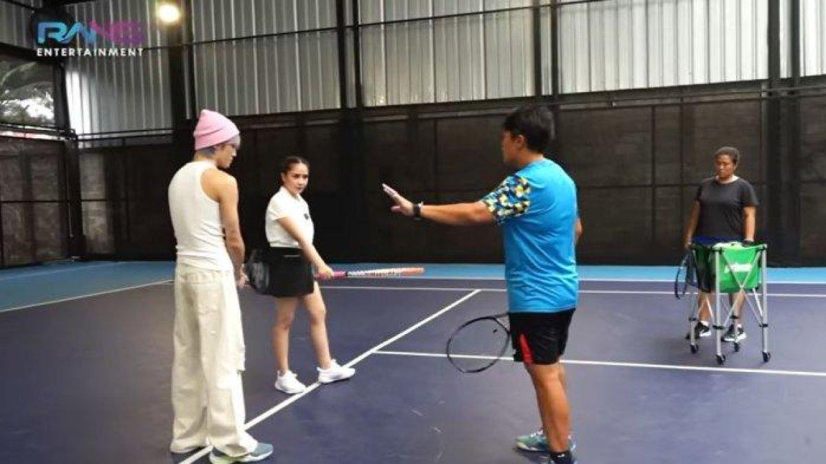 Nagita Slavina dan Taeyong NCT main tenis bareng