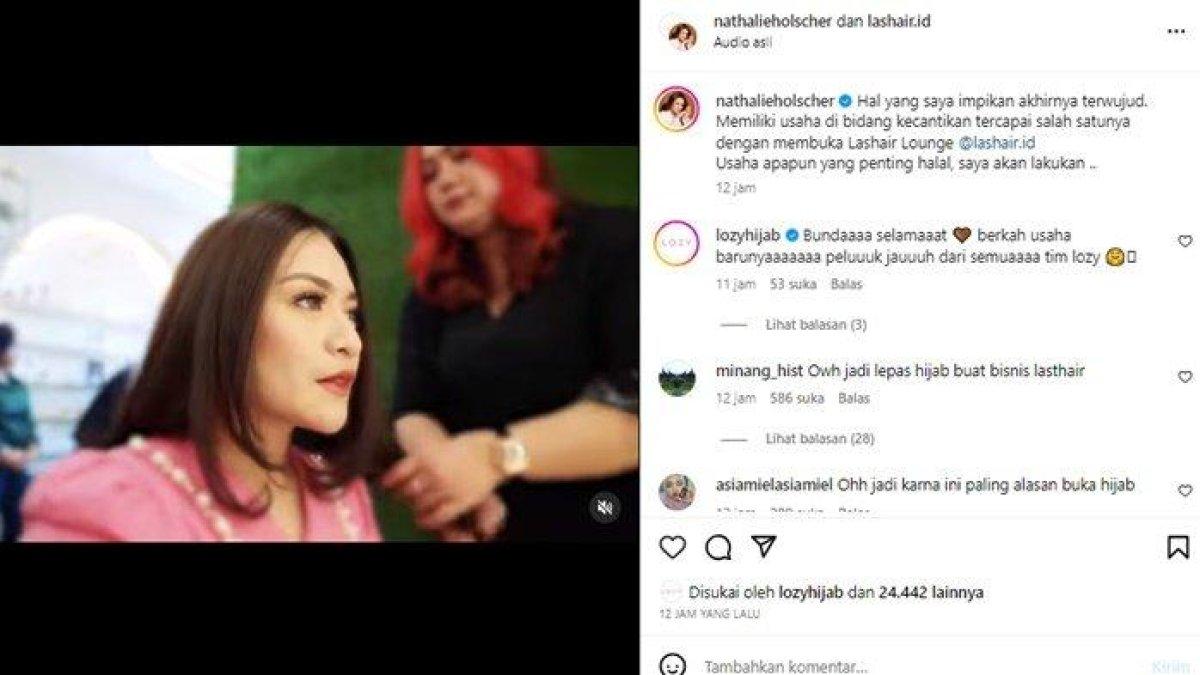 Nathalie Holscher buka jilbab gegara bisnis barunya?
