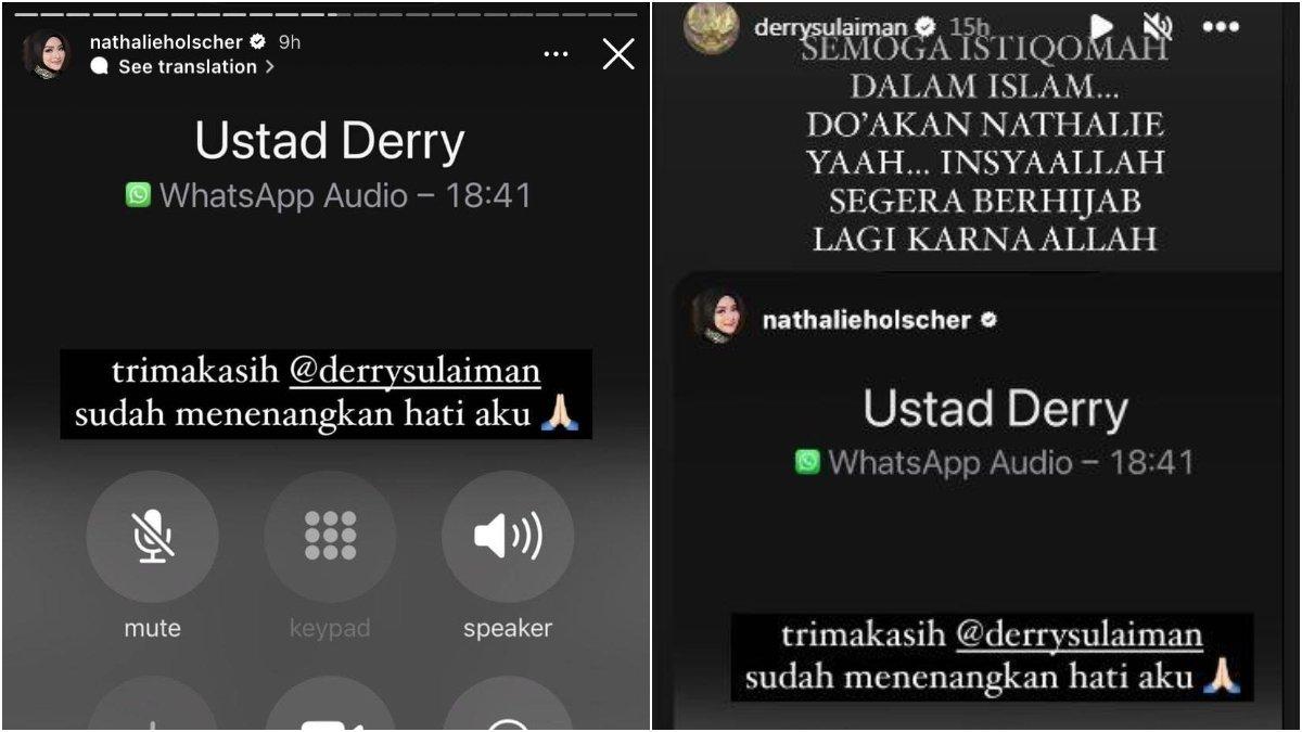 Nathalie Holscher pamer konsultasi dengan Ustaz Derry Sulaiman.