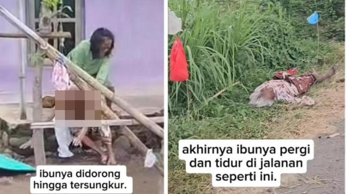 ANAK BUANG IBU - Seorang nenek bernama Nortaji harus merasakan pedihnya disakiti dan dibuang oleh anaknya sendiri di Probolinggo. Tangkapan layar dari Tiktok @ariefcamra pada Sabtu (26/7/2025).