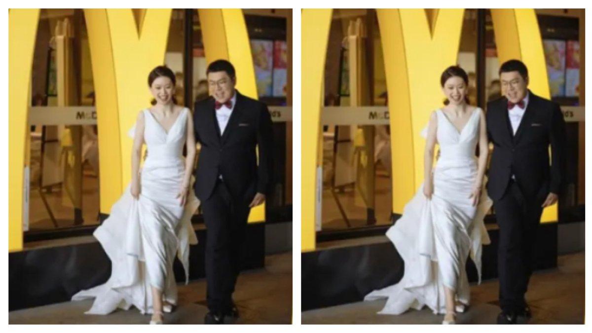 Pengantin menggelar pesta pernikahan hemat di resto cepat saji.