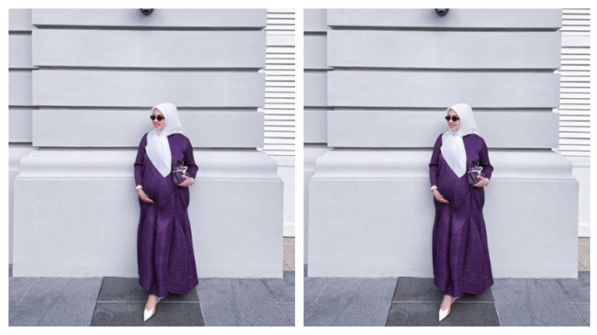 Potret OOTD Syahrini Kala Hamil Besar