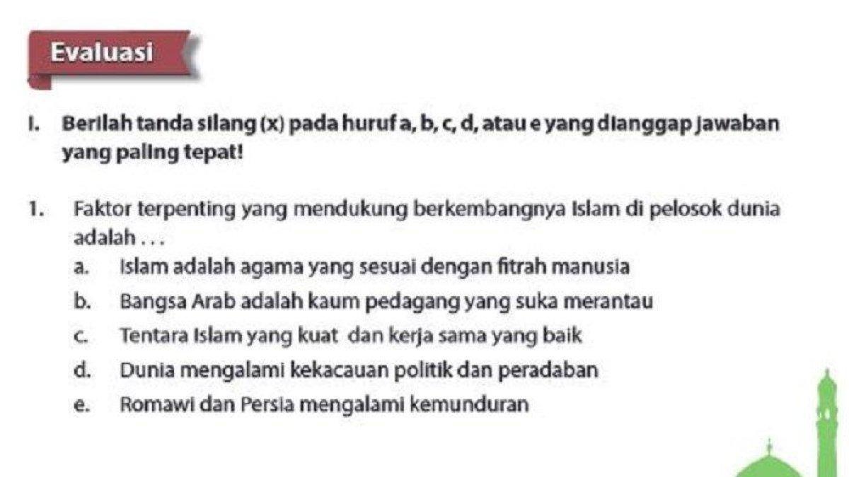 ILUSTRASI KUNCI JAWABAN: Soal Bagian Evaluasi pada Buku PAI Kelas 12 Halaman 255 - Berikut kunci jawaban mata pelajaran Pendidikan Agama Islam kelas 12 halaman 255, 256, 257.