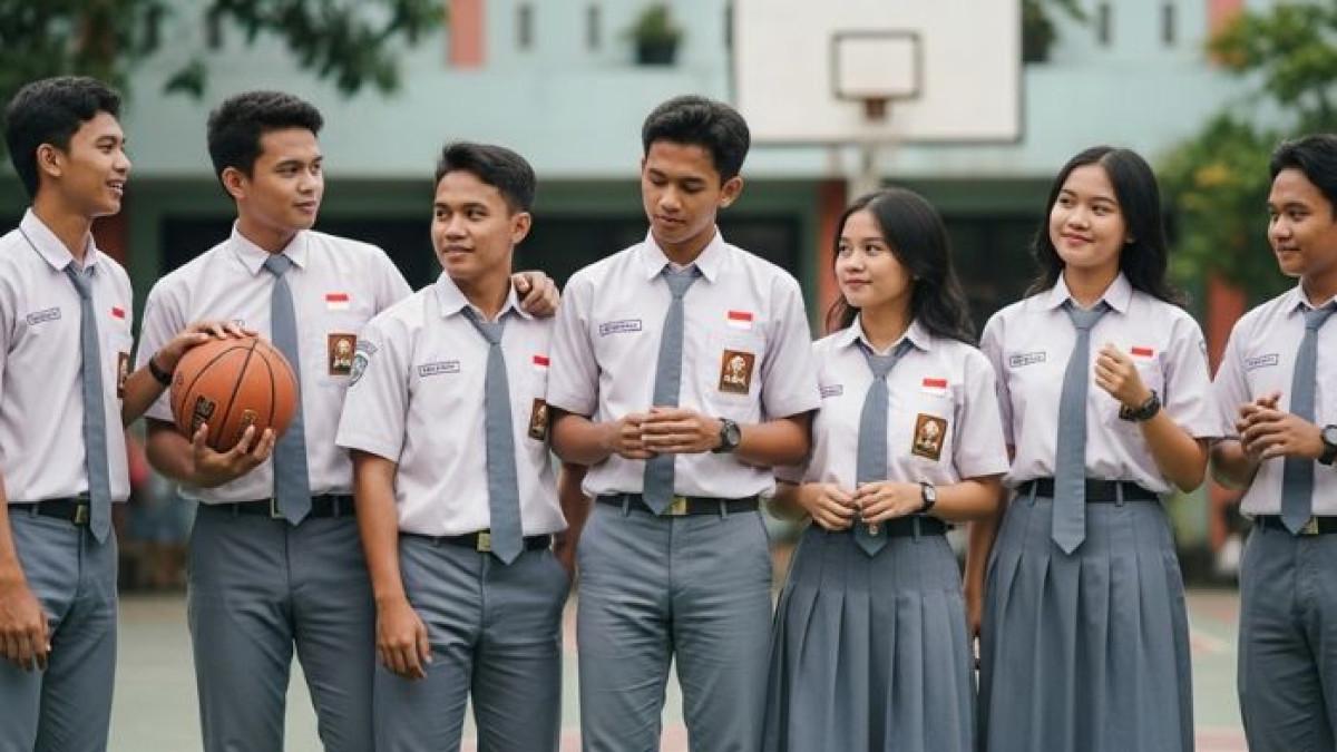 PANTUN MPLS 2025 - Ilustrasi siswa SMA MPLS 2025 hasil buatan Gemini AI. Inilah kumpulan pantun untuk kakak OSIS panita kegiatan Masa Pengenalan Lingkungan Sekolah (MPLS) 2025