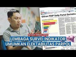 Hasil survei elektabilitas Parpol peserta Pemilu 2024, versi Litbang Kompas: Gerindra teratas salib PDI Perjuangan, PSI salib PPP.