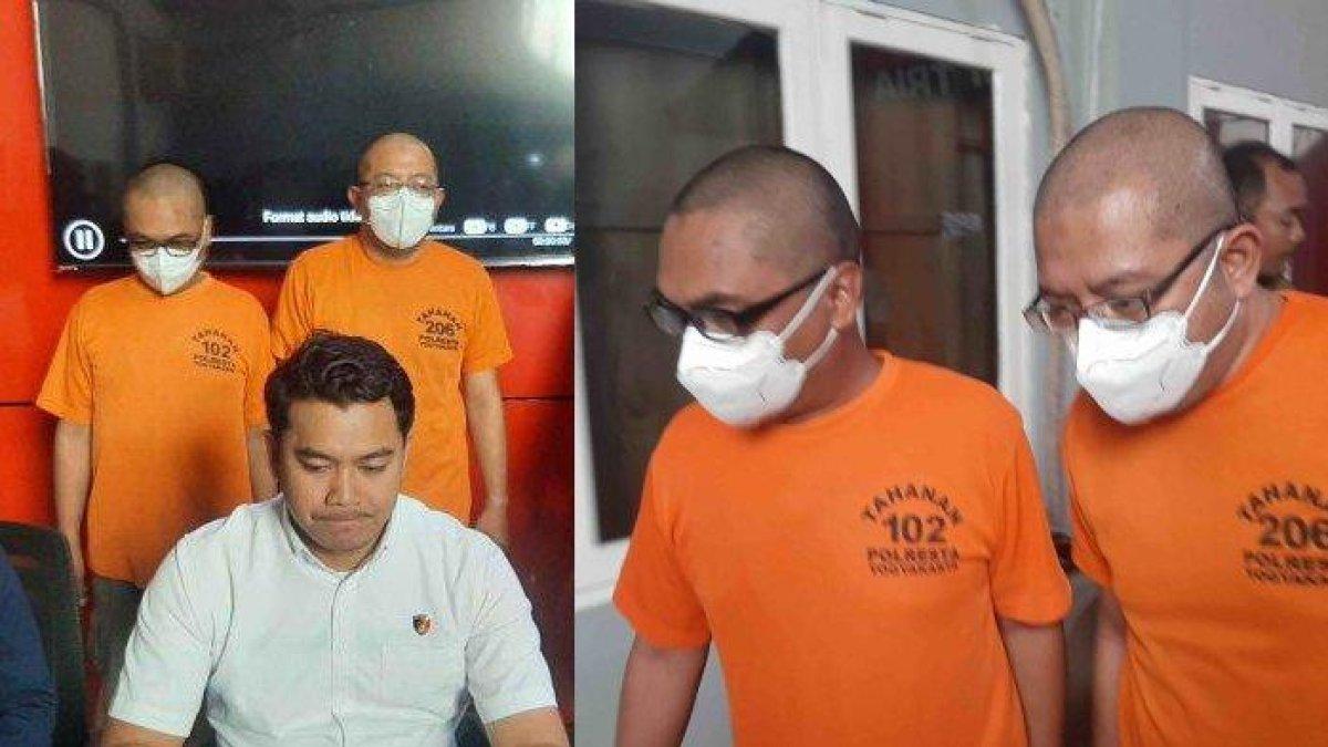 Pelaku TPPO di Kotagede Yogyakarta dihadirkan saat jumpa pers di Mapolresta Yogyakarta, Kamis (27/7/2023)