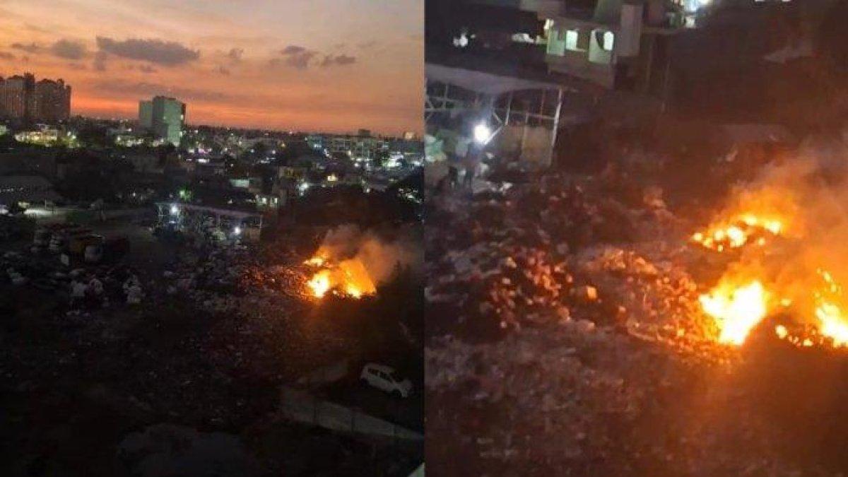 VIRAL MEDIA SOSIAL - Tangkapan layar video amatir warga soal pembakaran sampah di Cengkareng Timur, Jakarta Barat.