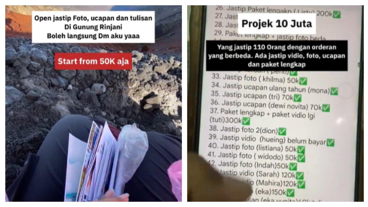 Ia menyebut bahwa penghasilannya dari jastip foto tersebut bisa mendapatkan Rp10 juta sekali mendaki