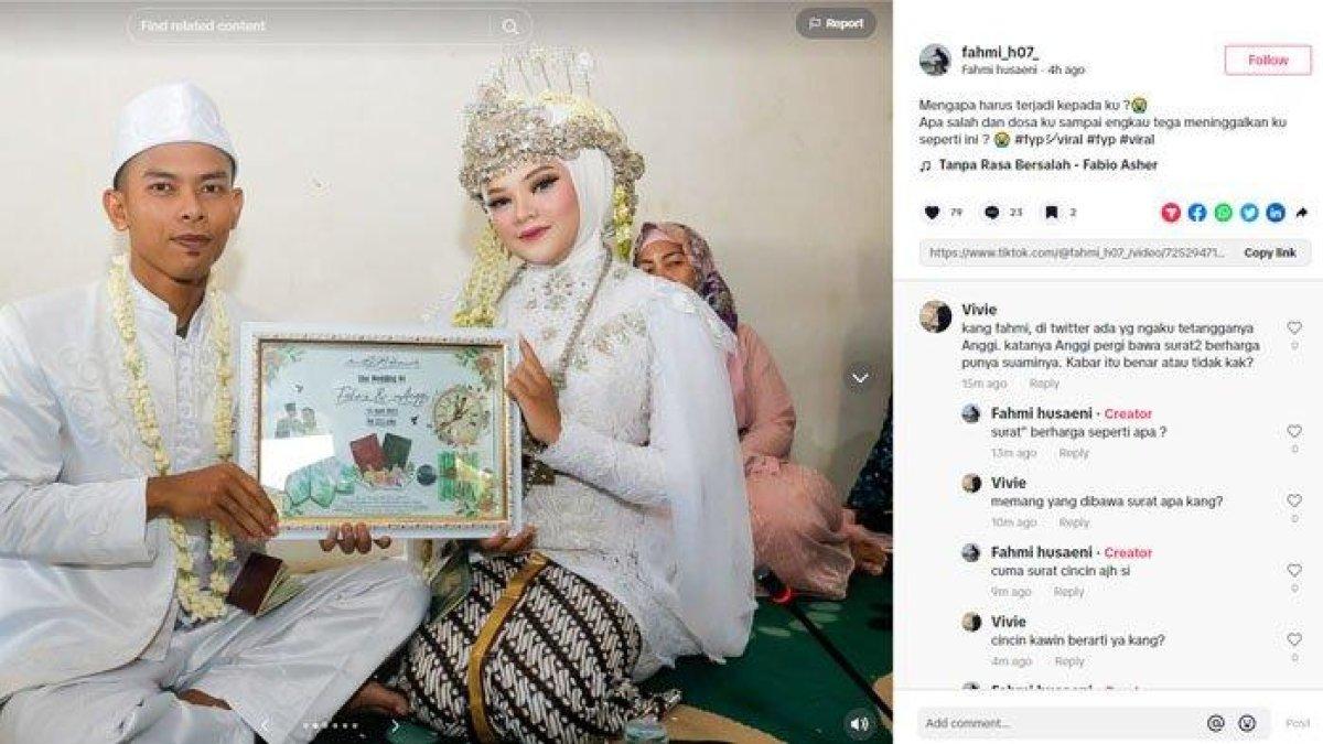 Berdasarkan pengakuan terbaru suami, pengantin baru di Bogor ternyata pergi sambil membawa surat berharga milik suaminya.