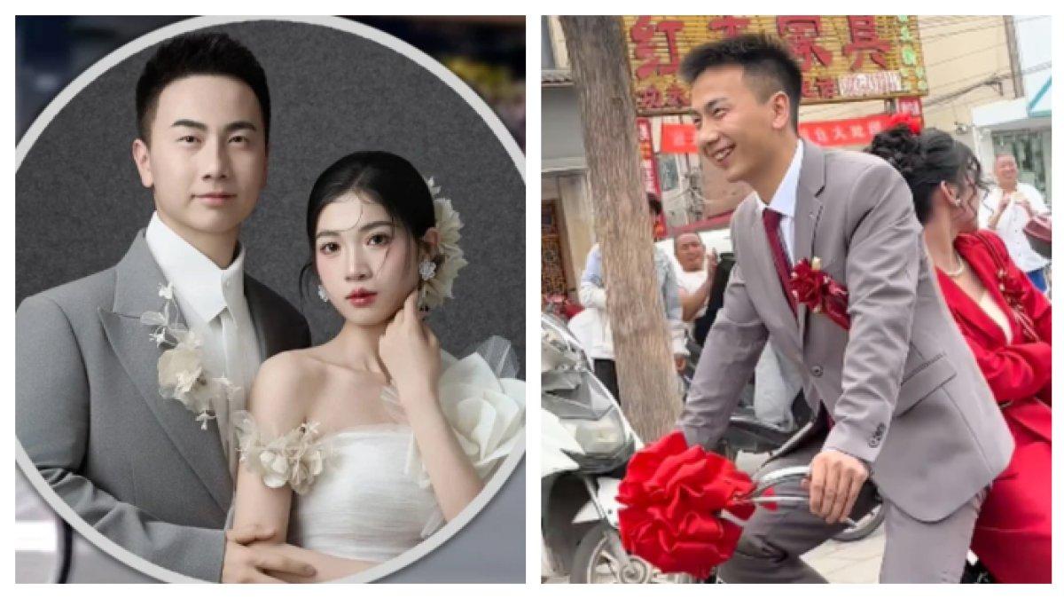 BERITA VIRAL - Pasangan pengantin asal China ini sukses menyita perhatian masyarakat, pasalnya mereka lebih suka menaiki sepeda untuk keliling kota daripada mobil.