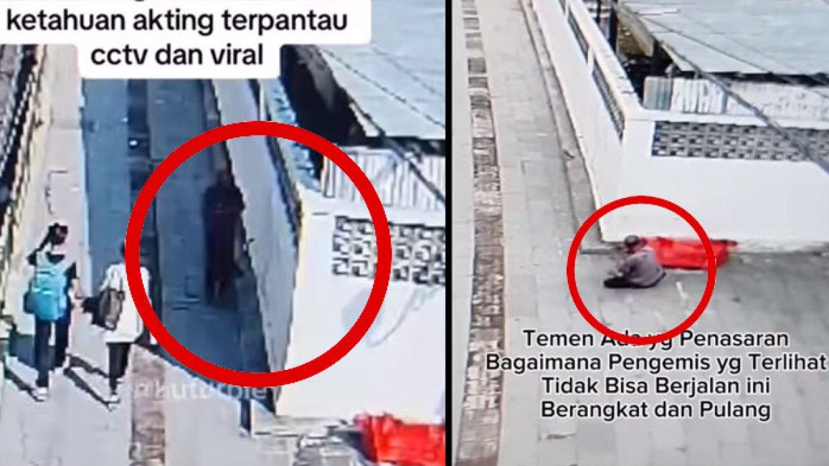 Pengemis viral pura-pura lumpuh ternyata bisa jalan cepat