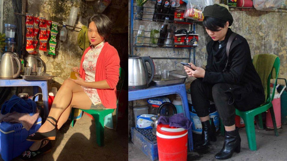 Penjual es teh pinggir jalan dandan bak artis, langsung viral