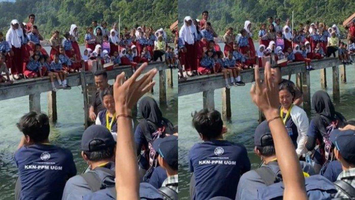 Video momen perpisahan mahasiswa KKN UGM Yogyakarta saat meninggalkan lokasi desa di Banda Neira, menjadi viral di media sosial.
