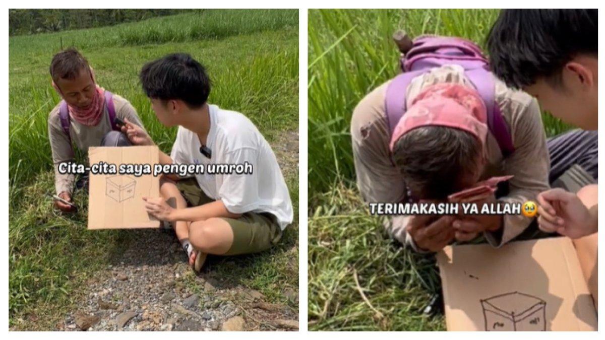 Momen TikToker beri hadiah umroh untuk petani