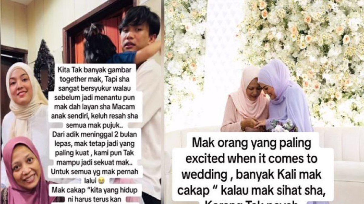 Pilu mempelai wanita yang ditinggal calon ibu mertuanya sebelum akad dilangsungka, beri pesan terakhir