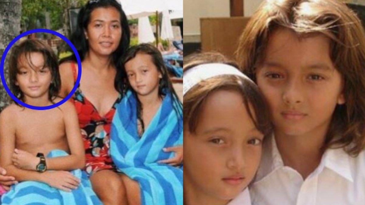 Potret Bryan Domani waktu kecil dengan rambut gondrongnya