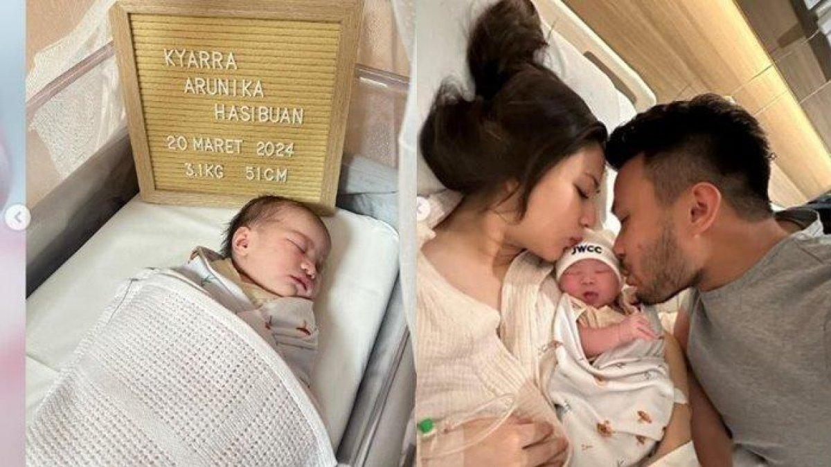 Mengintip potret cantik buah hati pertama pasangan Jessica Mila dan Yakup Hasibuan. berparas cantik dan imut yang diberi nama Kyarra Arunika Hasibuan.