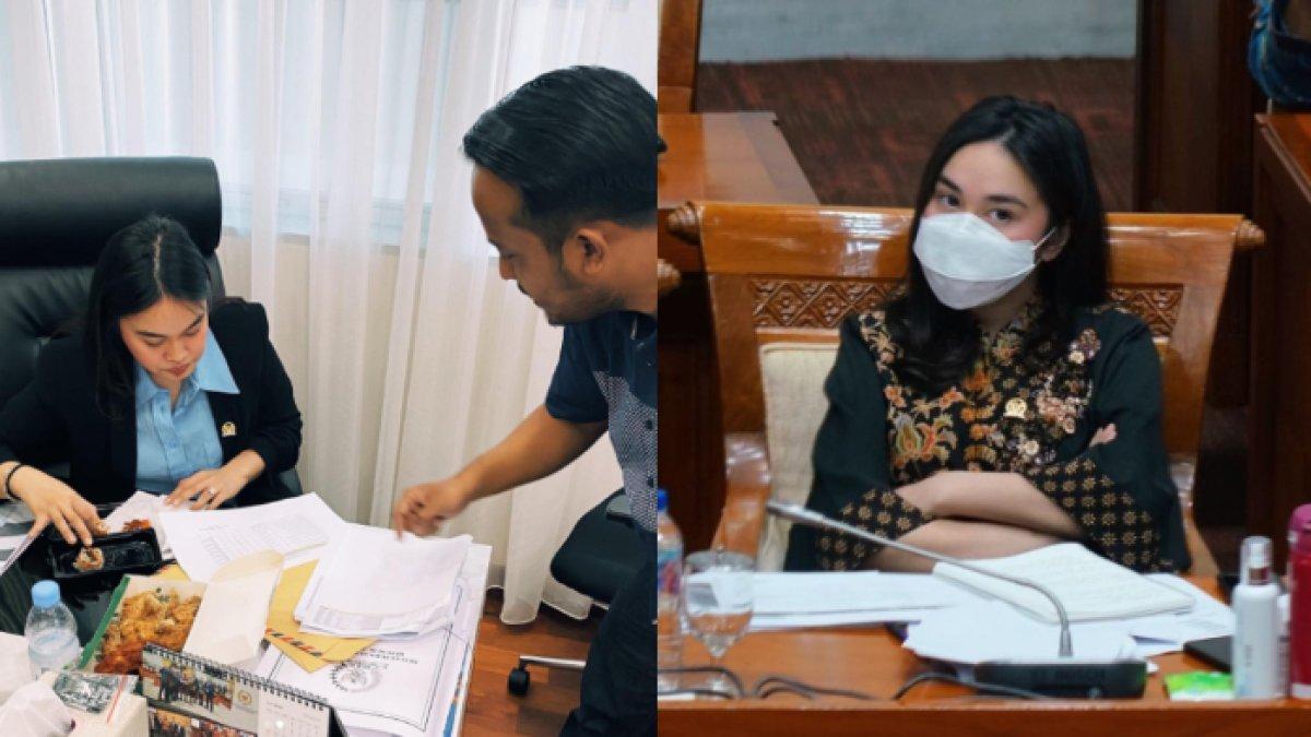 Potret Farah Puteri Nahlia saat bekerja