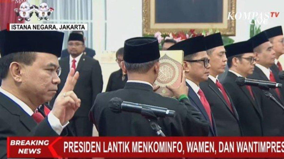 Presiden Jokowi lantik menteri dan wakil menteri baru