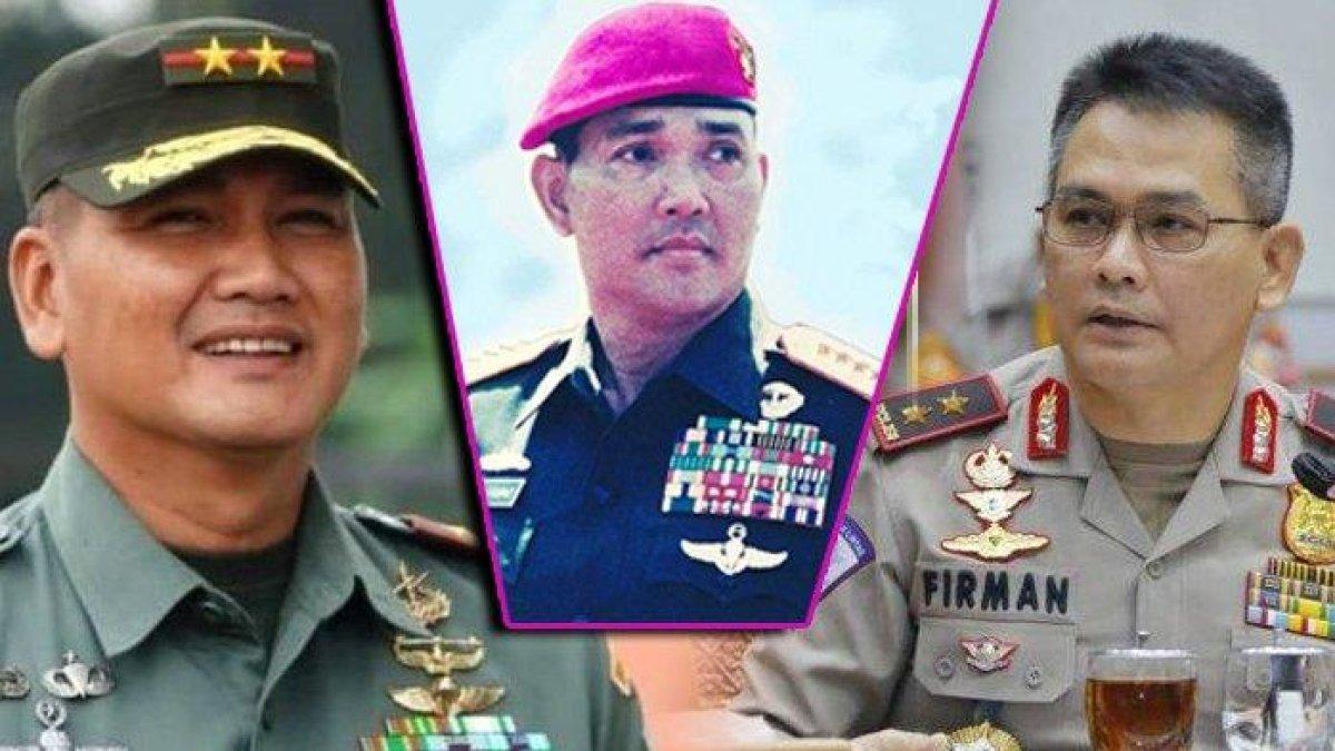 2 JENDERAL PUTRA TRY SUTRISNO: Sosok Dua Jenderal Putra Try Sutrisno, Mayjen TNI Kunto Arief Wibowo dan Irjen Pol Firman Santyabudi (kolase tribun-medan.com)