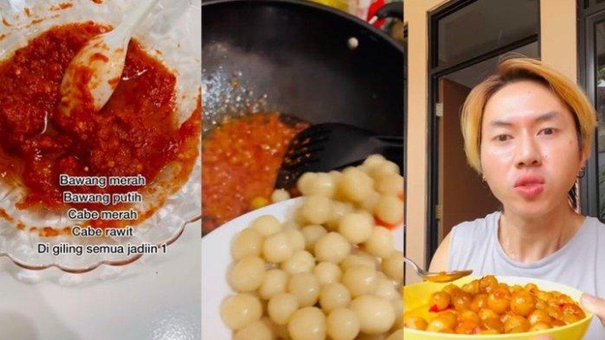Rafael Tan saat menunjukan resep olahan berbahan aci.