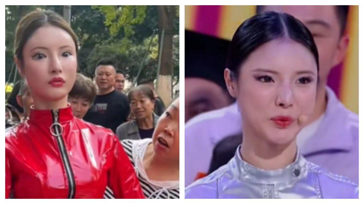 Seorang pengamen jalanan di Tiongkok yang menyamar sebagai