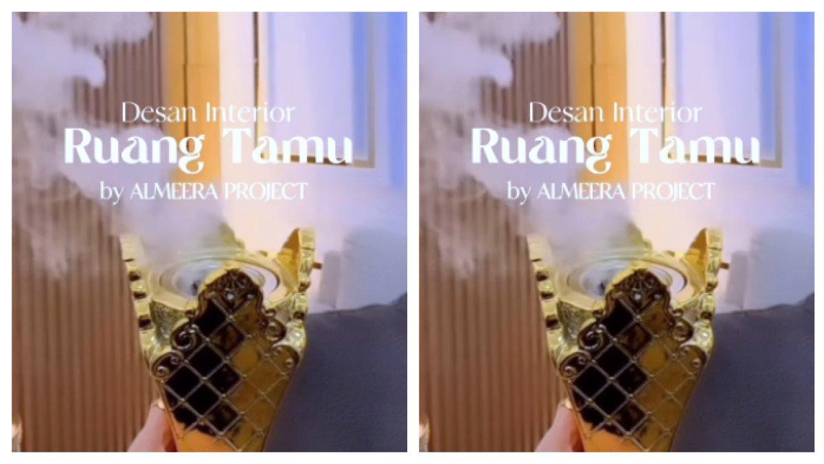 Kediaman Suci Golek setelah direnovasi yang serba emas dan terlihat mewah.
