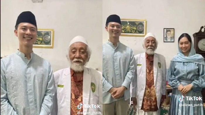 Sang Ho Han berfoto bersama Abuya dan calon istrinya