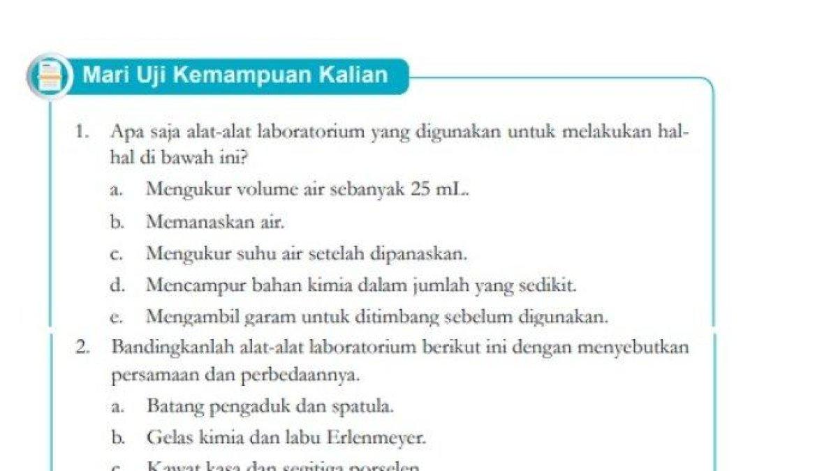 Kunci Jawaban Soal Ilmu Pengetahuan Alam Kelas 7 SMP, Bab 1 Hakikat ...