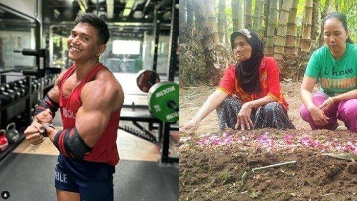 Sia (53) ibunda Justyn Vicky, binaragawan yang tewas tertimpa barbel 200kg mengungkapkan momen terakhir sebelum sang anak video call sebelum wafat