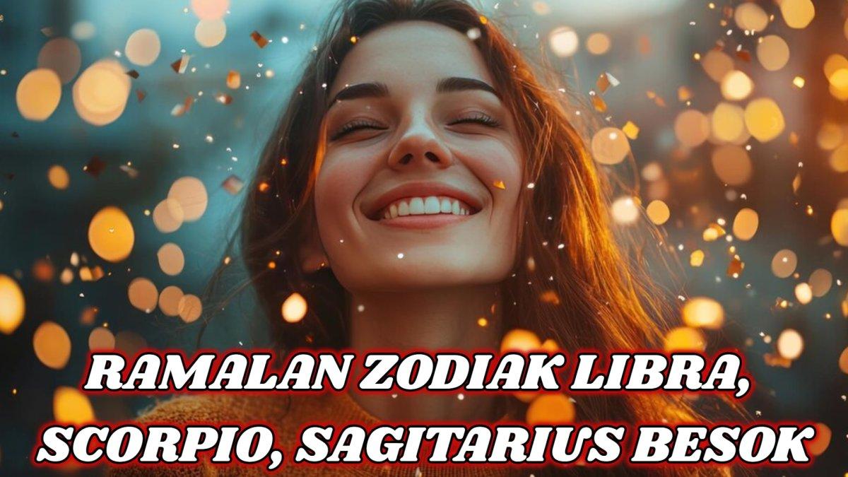 ZODIAK BESOK - simak ramalan zodiak Libra, Scorpio, Sagitarius besok Sabtu 22 Februari 2025. Cek prediksi nasib zodiakmu!