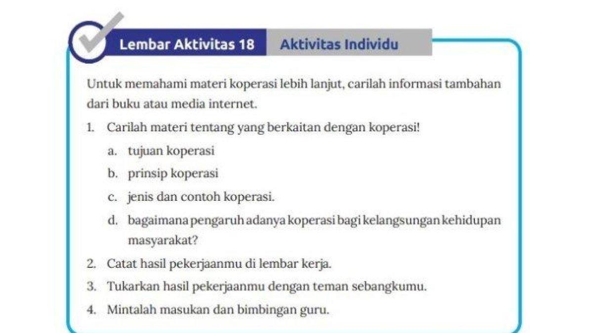 ILUSTRASI KUNCI JAWABAN: Soal IPS kelas 8 smp materi koperasi