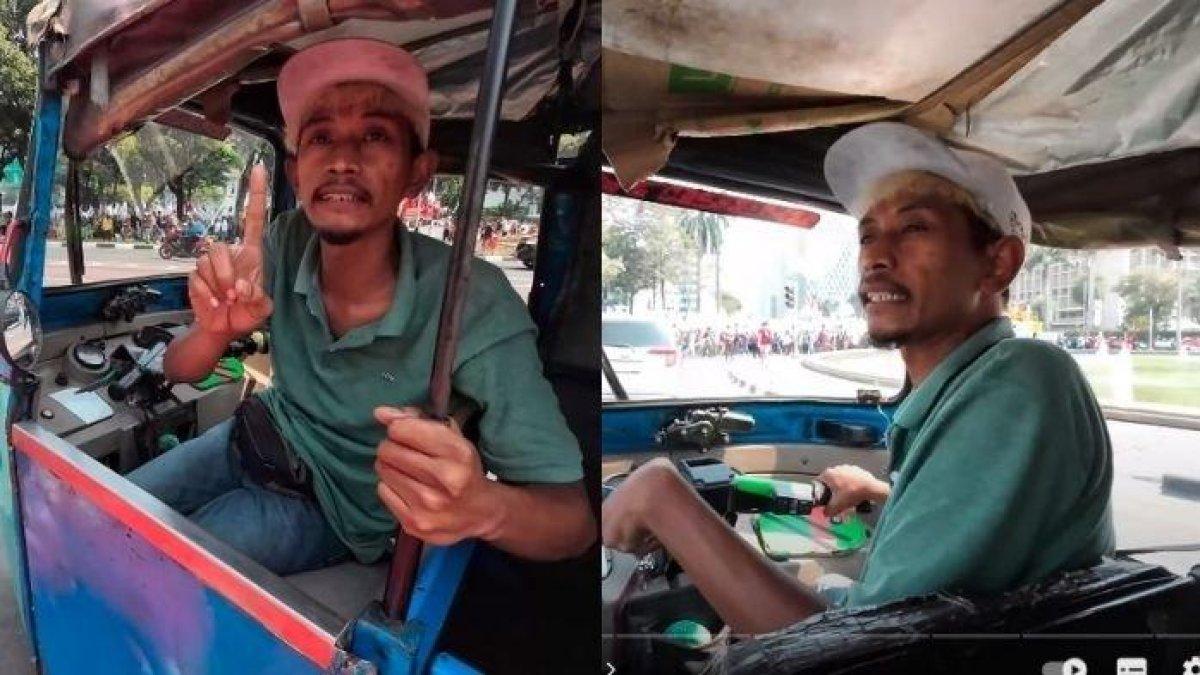 sopir bajaj bernama Johan (35) pintar bahasa inggris