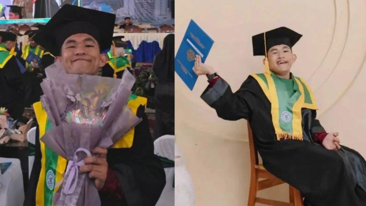 Inilah sosok Dimas Dwi Putra, mahasiswa difabel yang jadi lulusan terbaik dan tercepat di kampusnya.