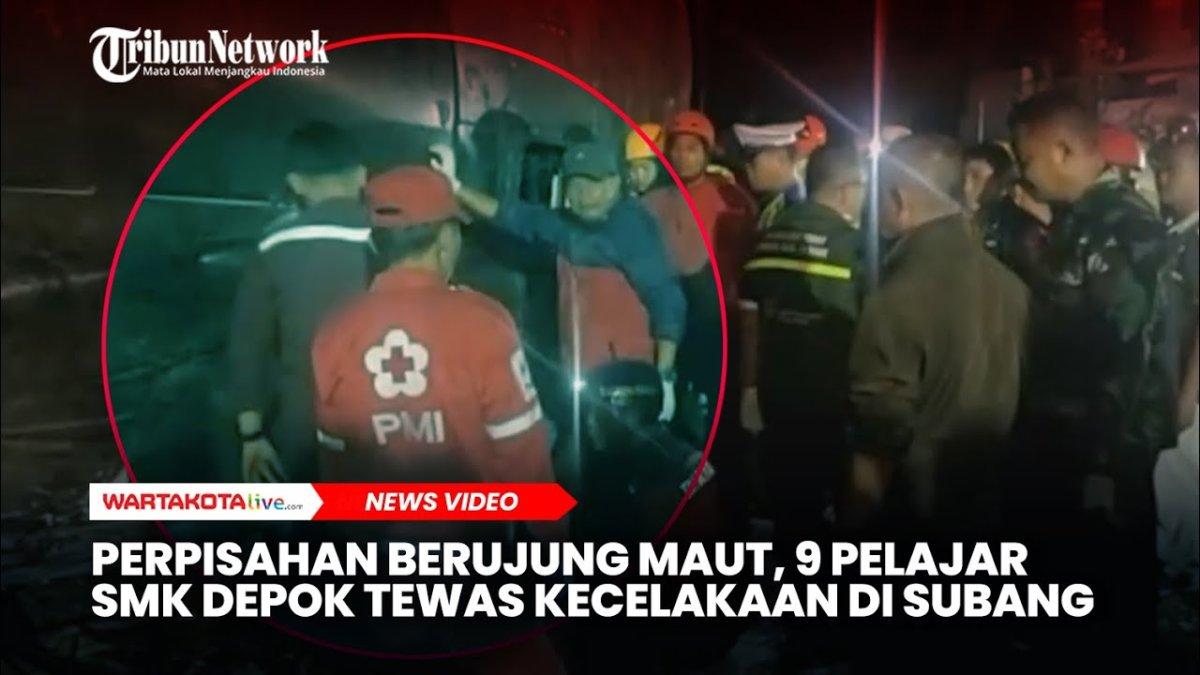 Kecelakaan maut bus rombongan SMK Depok di Subang.