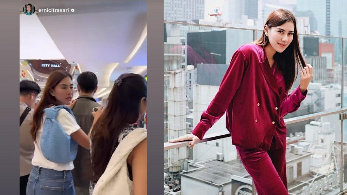 Syahnaz main ke mall bersama keluarga Andara